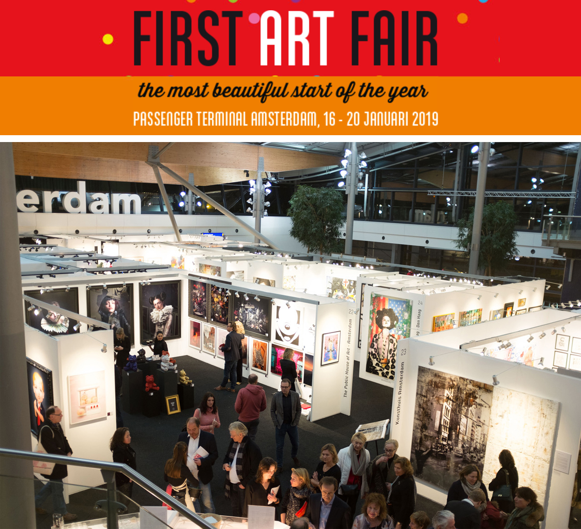 Sfeer Galerie Sille op de First Art Fair in Passenger Terminal (januari)