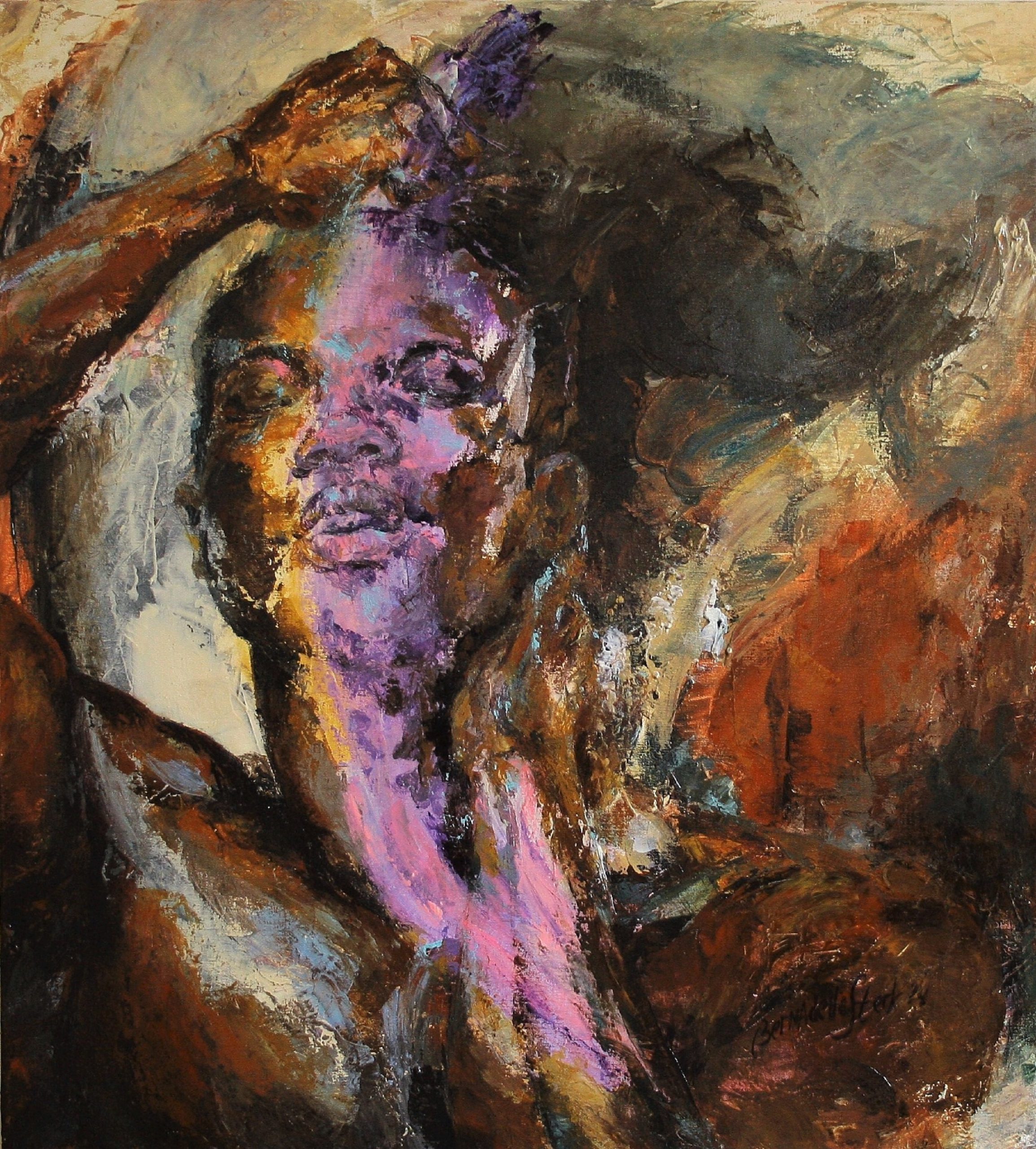 Kunst: Titel Purple (1) van kunstenaar Bernadette Sterk
