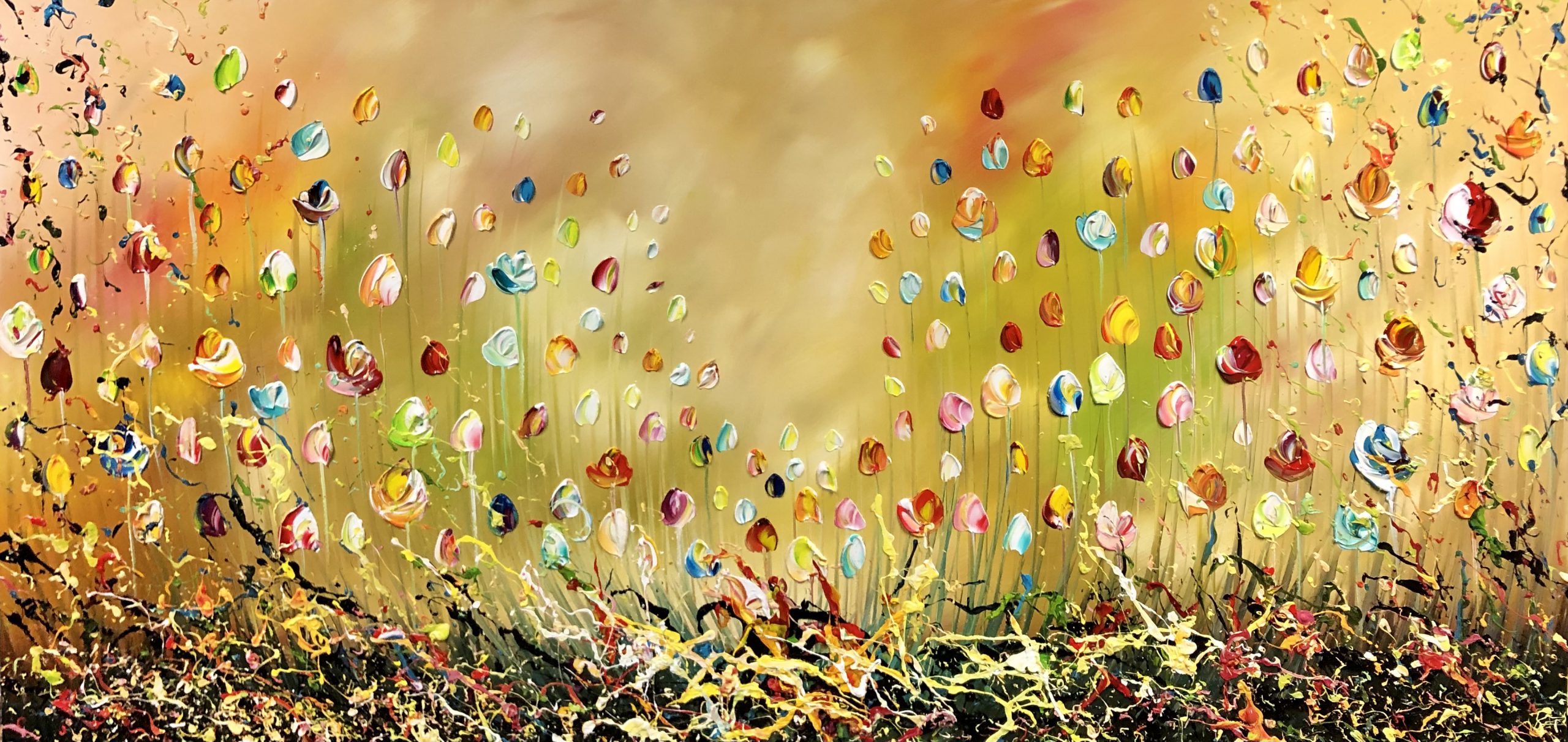 Kunst: Flowers in Nature van kunstenaar Gena n Gena