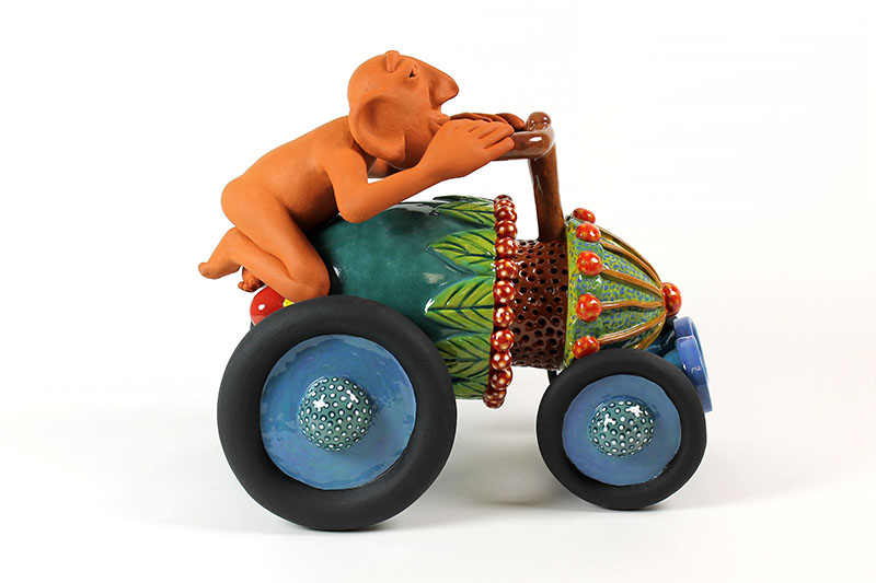 Kunst: “Buikschuiver“ Vehicle van kunstenaar Margarita van der Velden