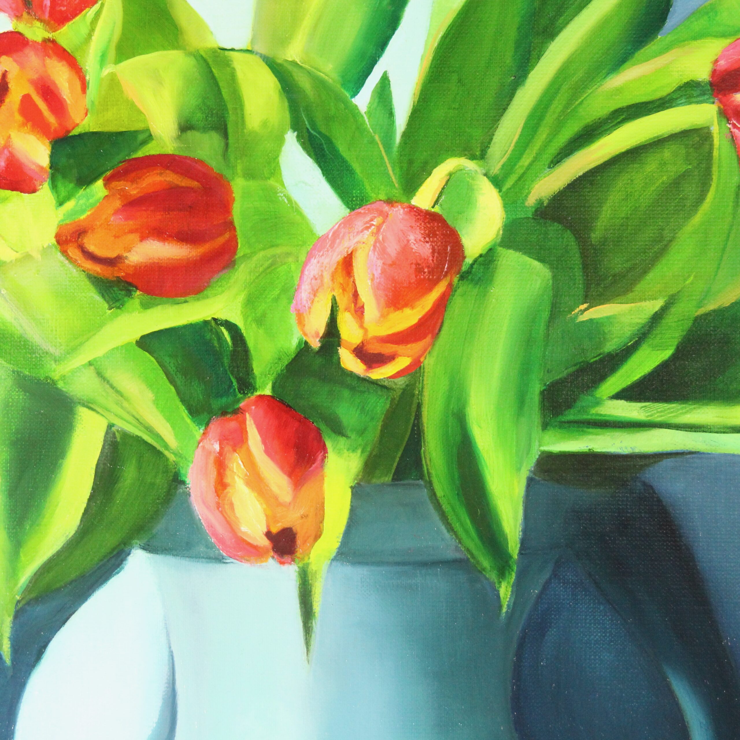 Kunst: Colombo – Vase with Tulips van kunstenaar Minke Buikema