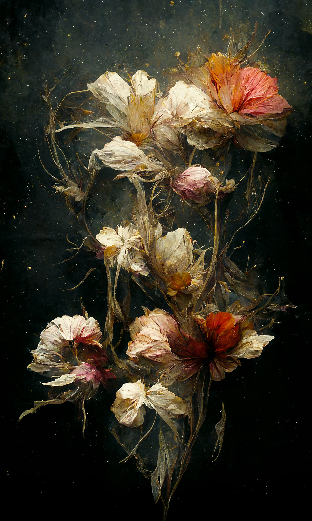 Kunst: Floral Decay II van kunstenaar Teis Albers
