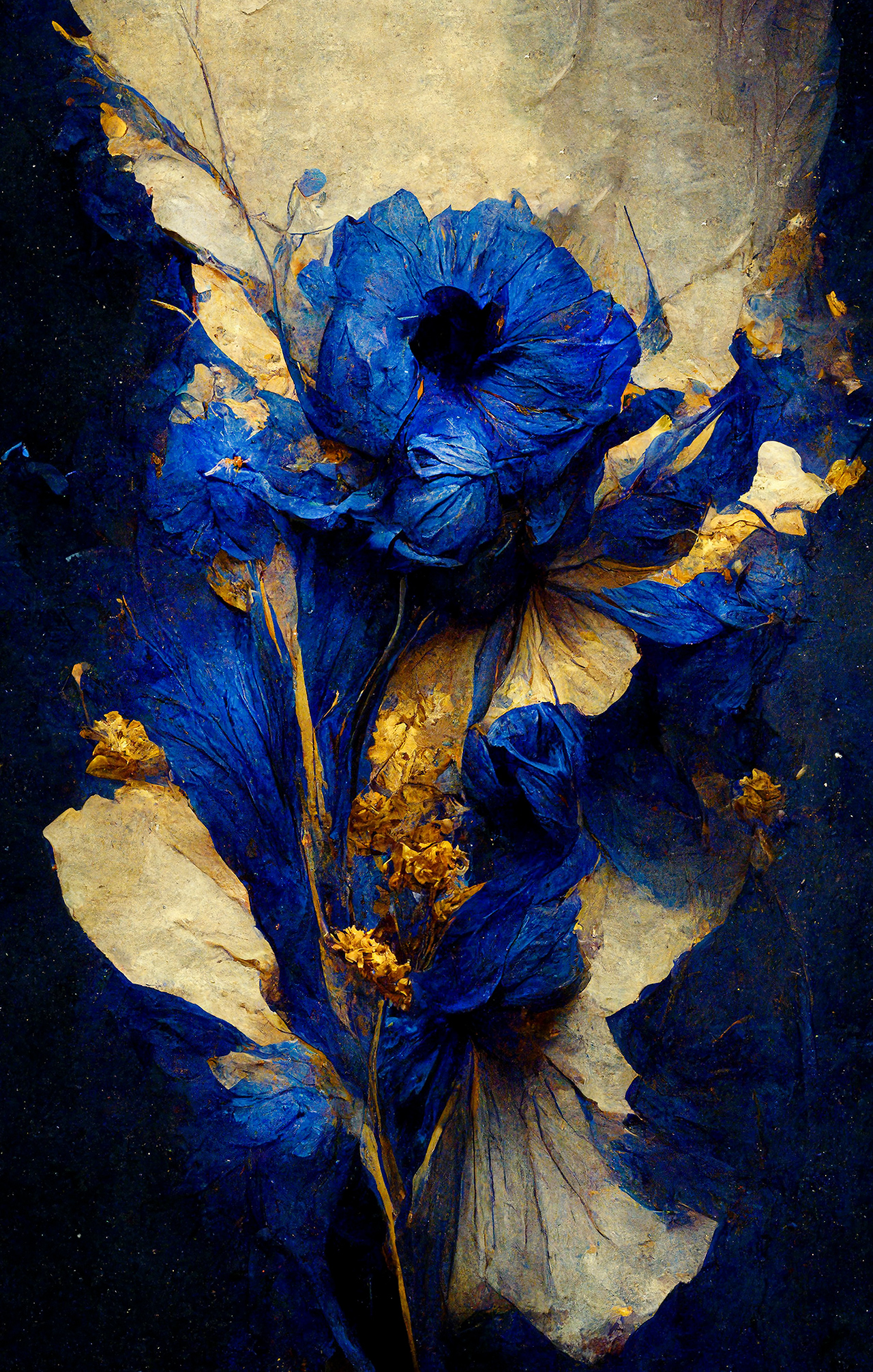 Kunst: Floral Decay VIII van kunstenaar Teis Albers