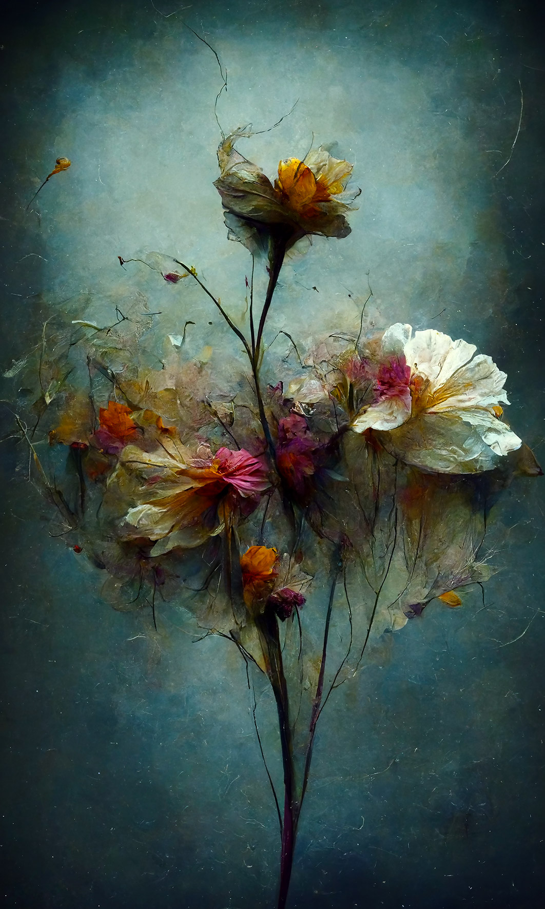 Kunst: Floral Decay I van kunstenaar Teis Albers