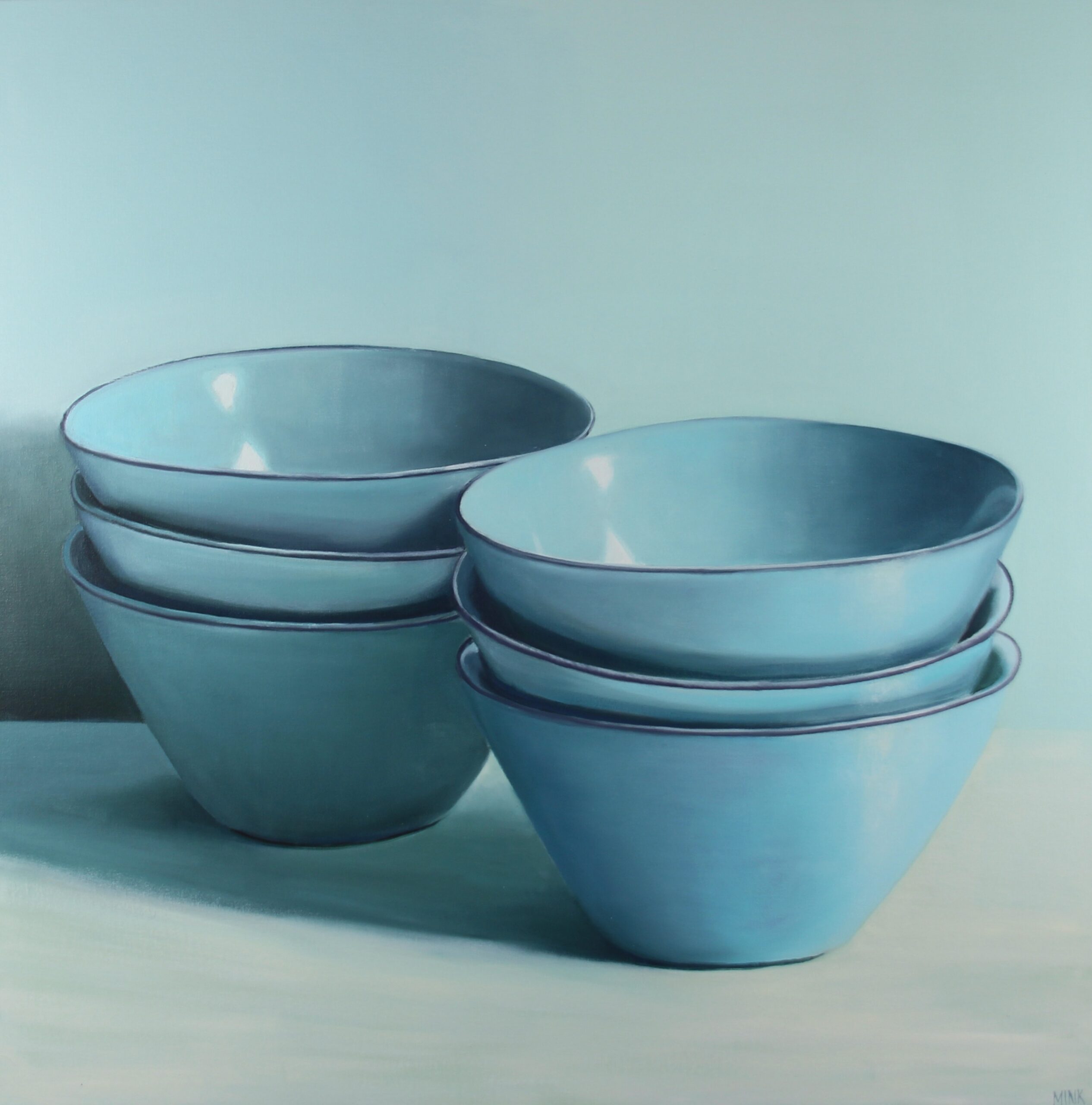 Kunst: Bergen 2×3 Handmade Bowls van kunstenaar Minke Buikema