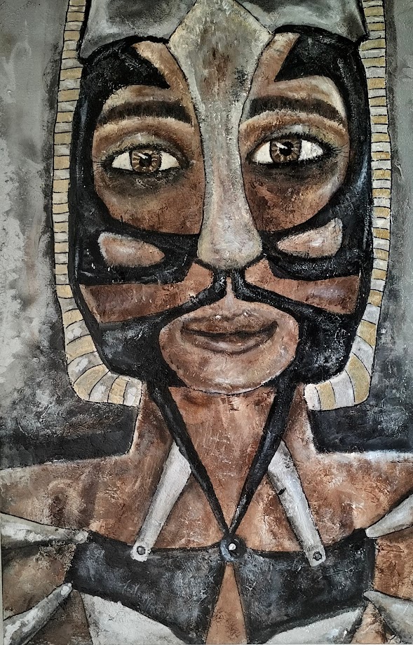 Kunst: festival mask van kunstenaar Carla Broeckx