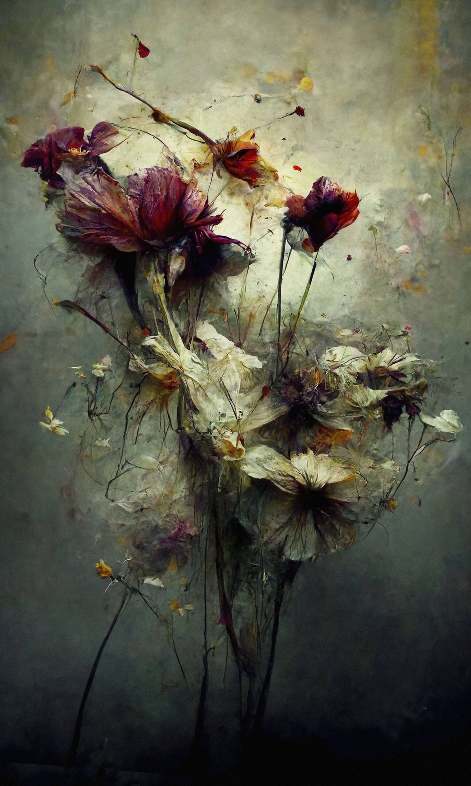 Kunst: Floral Decay X van kunstenaar Teis Albers