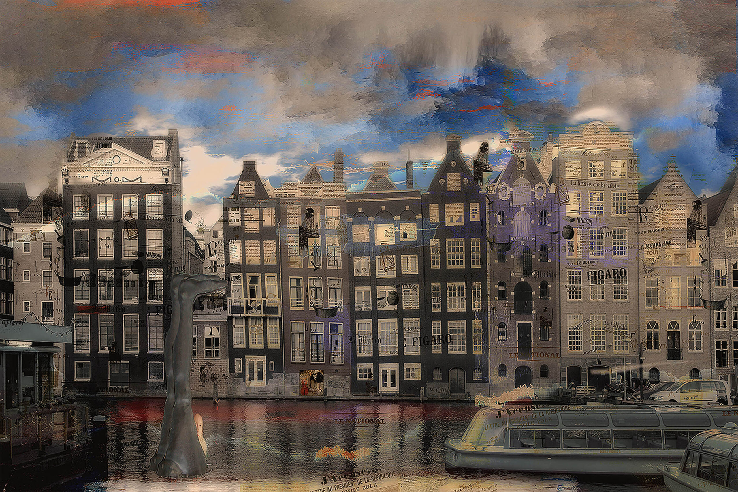 Kunst: Amsterdam view opus 84 van kunstenaar Geert Lemmers