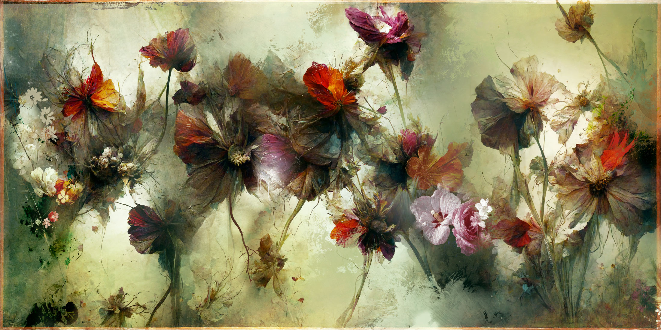 Kunst: Floral Decay XXIV van kunstenaar Teis Albers
