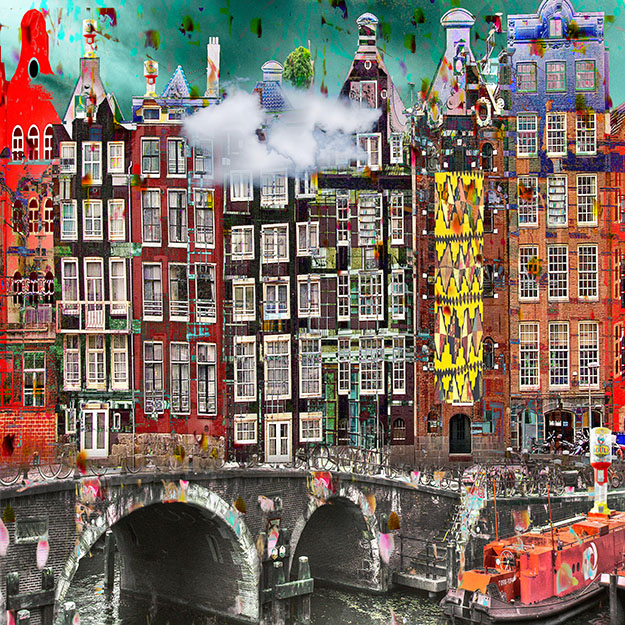 Kunst: Amsterdam View Opus 33 van kunstenaar Geert Lemmers