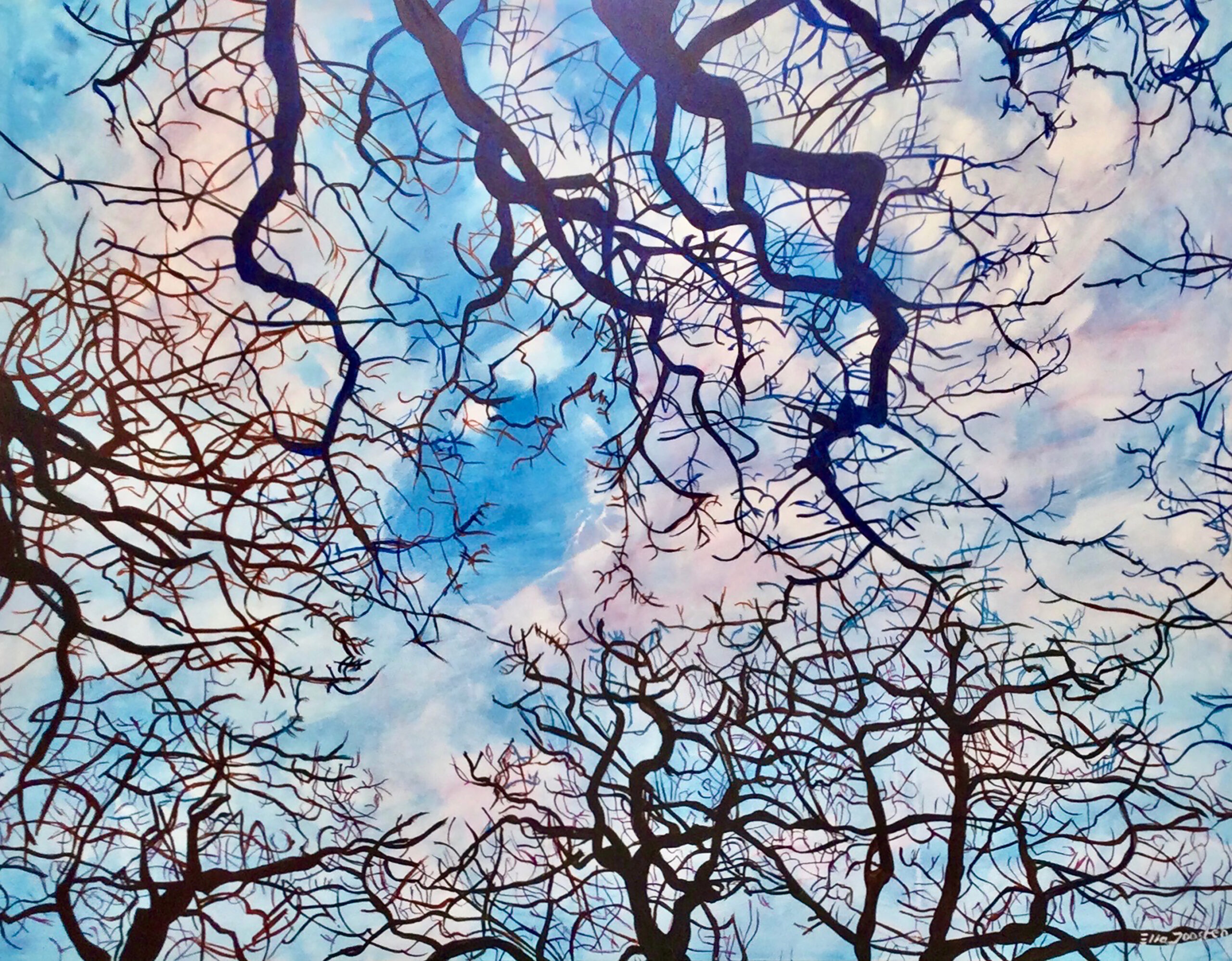 Kunst: Forest Silhouette Three van kunstenaar Ella Joosten
