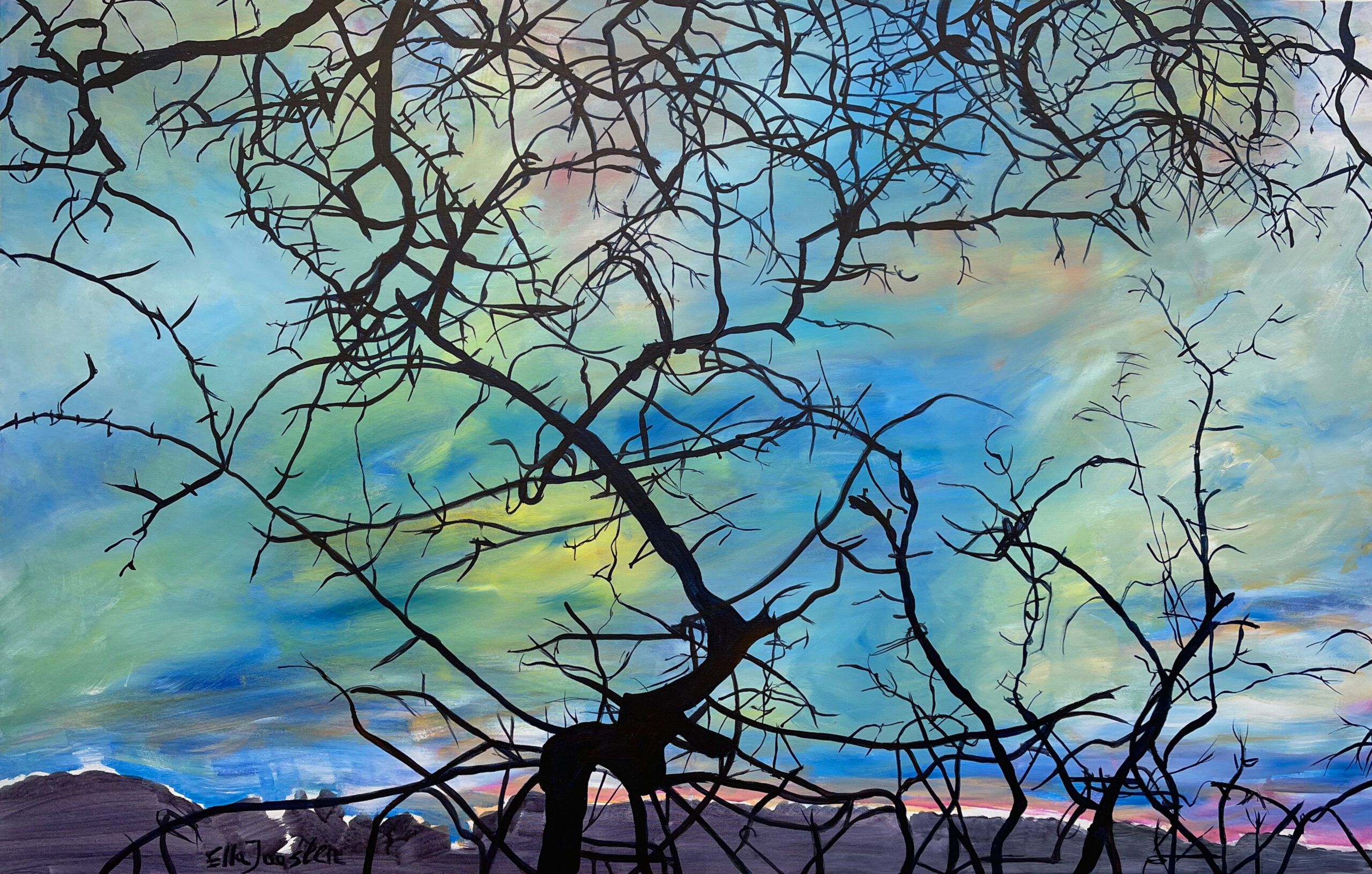 Kunst: Forest Silhouette Four van kunstenaar Ella Joosten