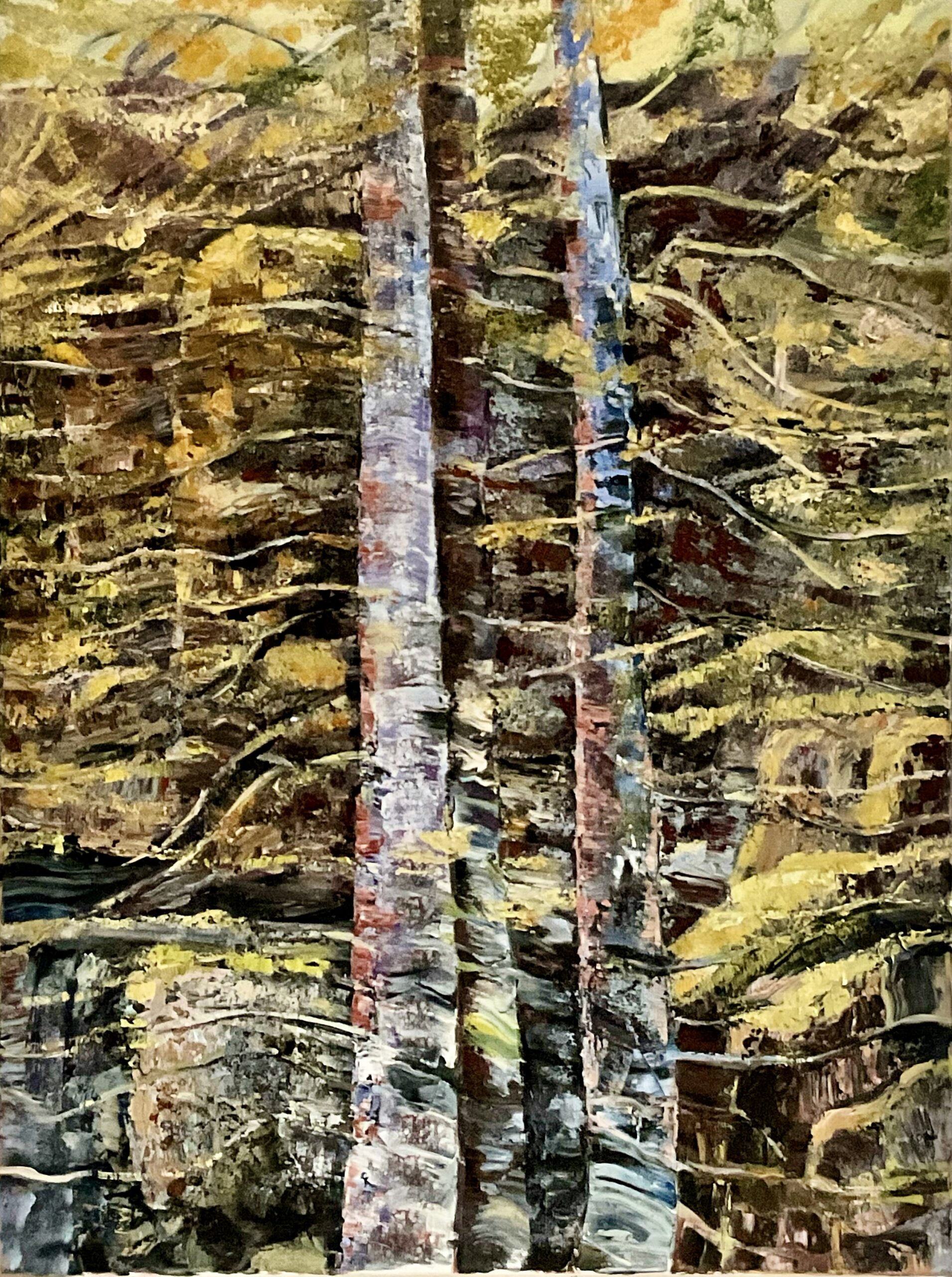 Kunst: High trees, high rocks van kunstenaar Sanneke S.I. Griepink