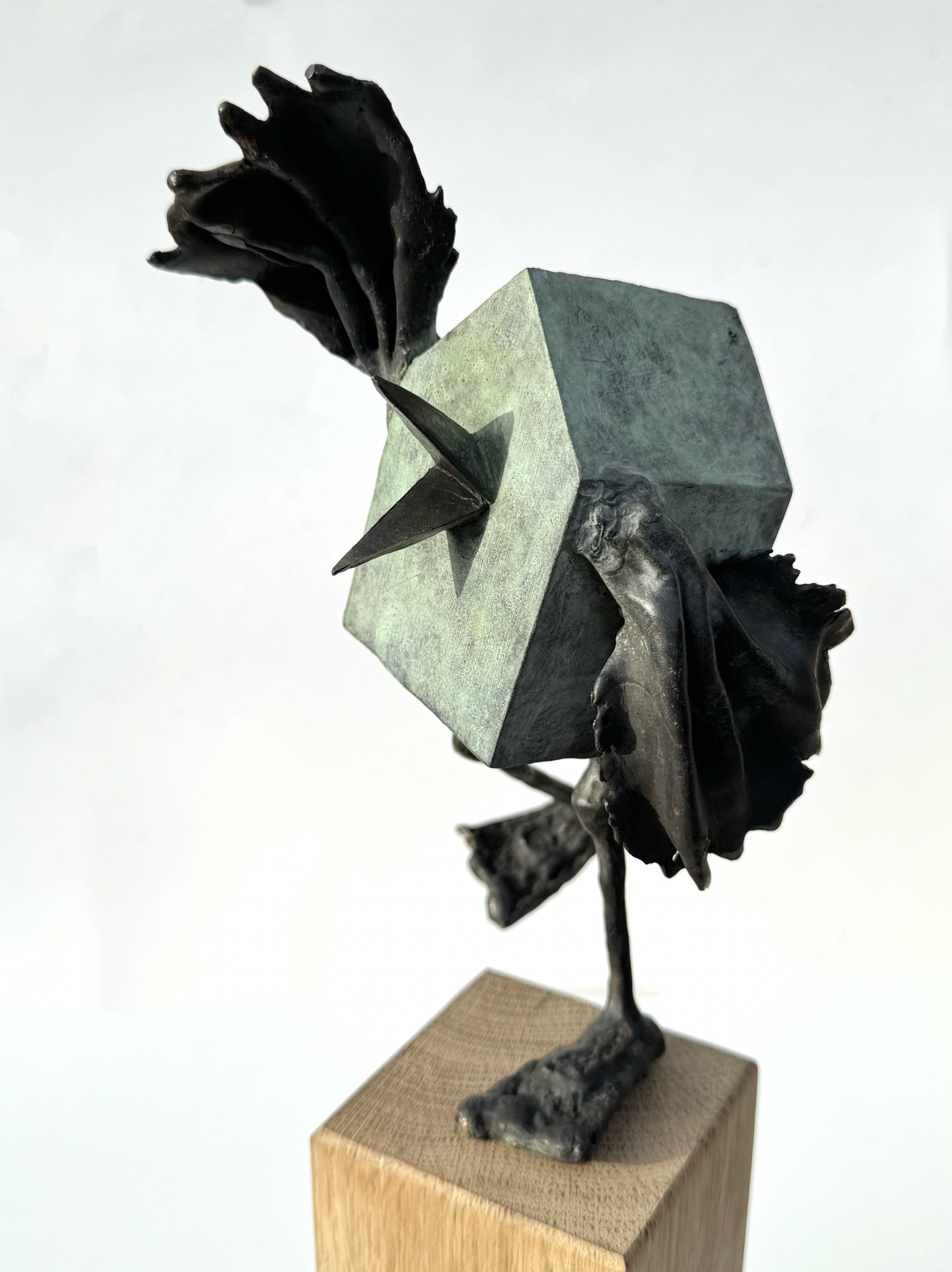 Kunst: blije vogel ‘high five’ 1 van kunstenaar Tonny de  Brouwer