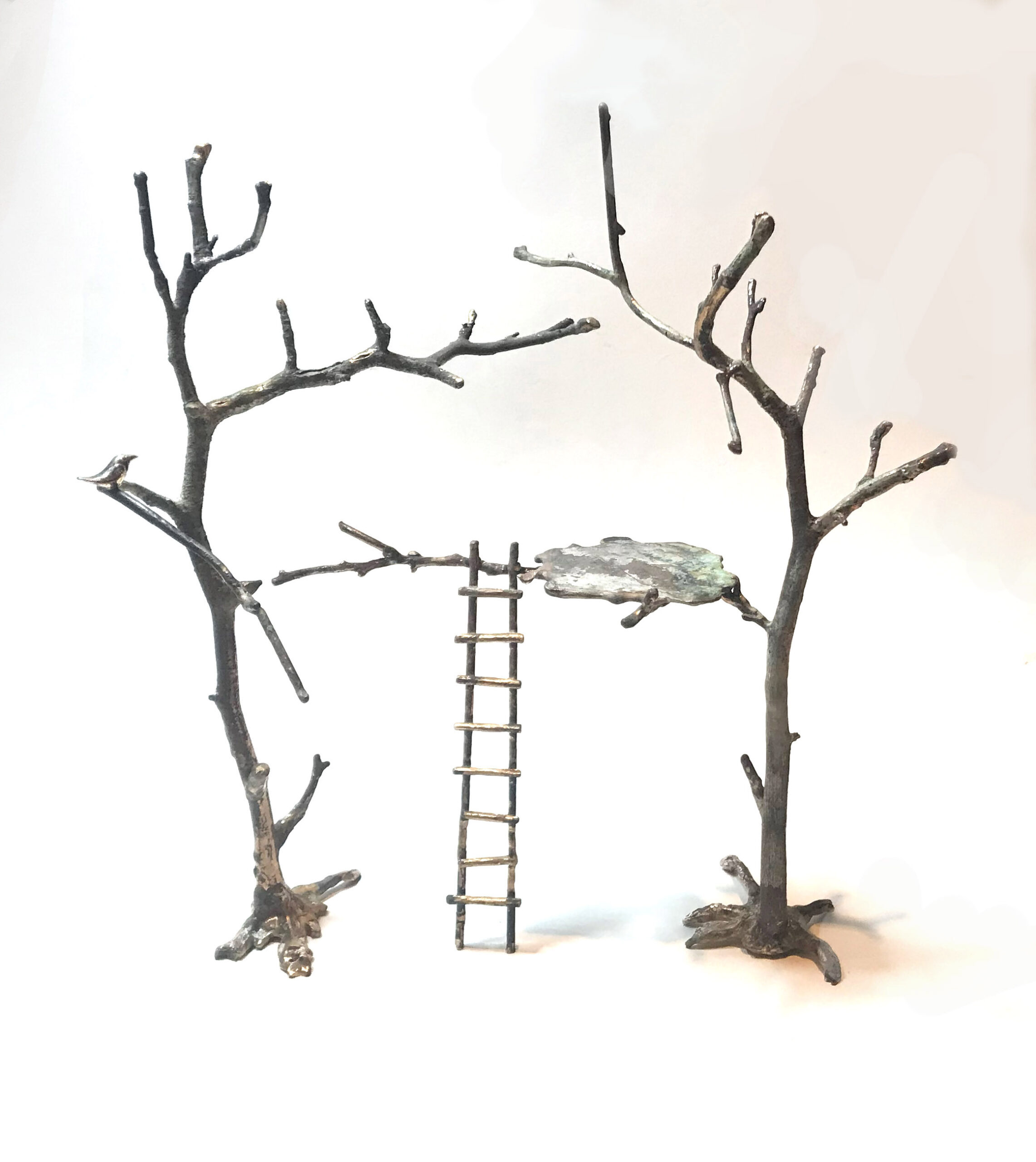 Kunst: trees with bird van kunstenaar Tonny de  Brouwer