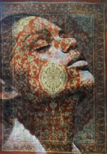 Kunst: Amber, painting on a carpet-XXL van kunstenaar Jacqueline Klein-Breteler