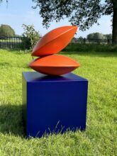 Kunst: Dos Piedras Mini color naranja van kunstenaar Angelo Moyano