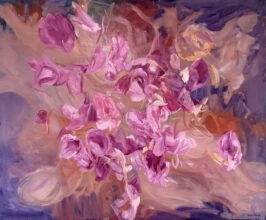 Kunst: Explosion of pink and purple vibrations van kunstenaar Coby Schot