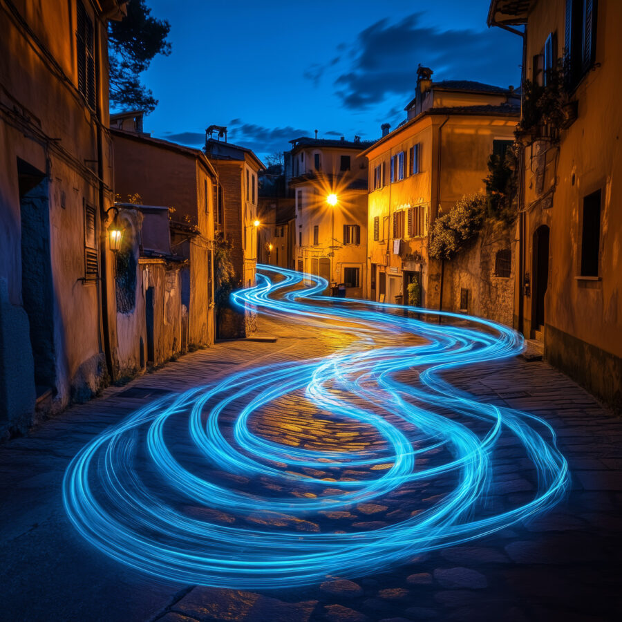 Kunst: Tuscany light painting 1 van kunstenaar Barend Houtsmuller