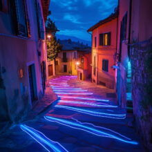 Kunst: Tuscany light painting 2 van kunstenaar Barend Houtsmuller