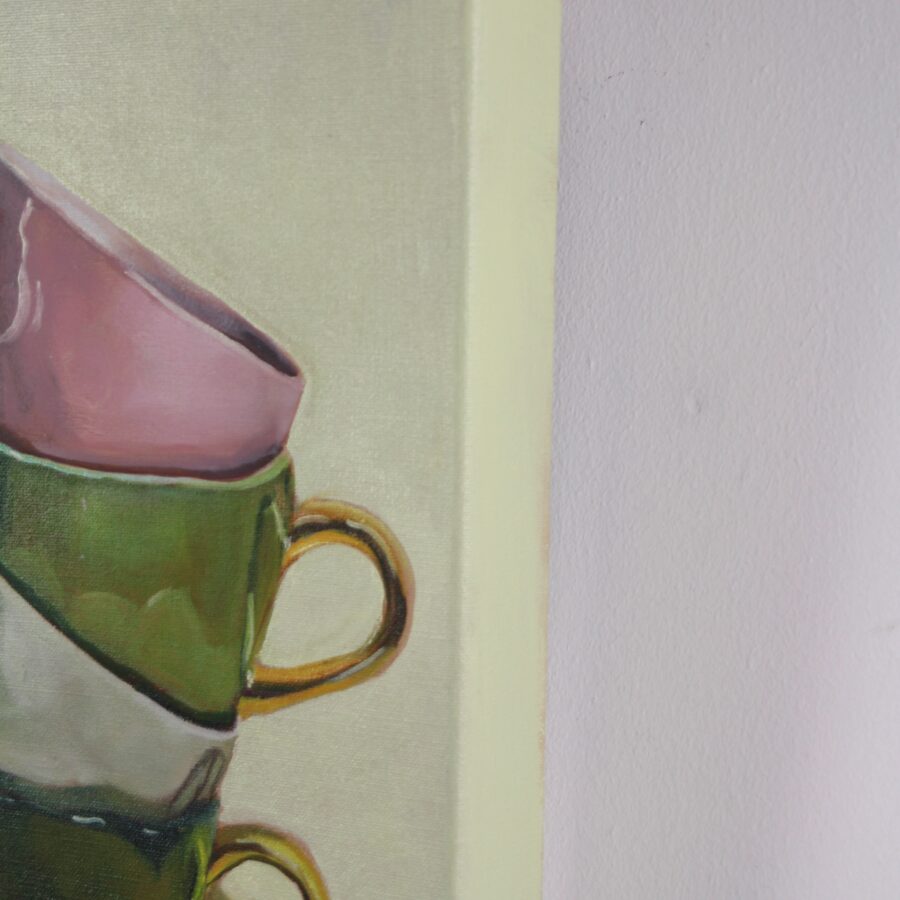Kunst: Adelaide – 4 Tea Cups van kunstenaar Minke Buikema