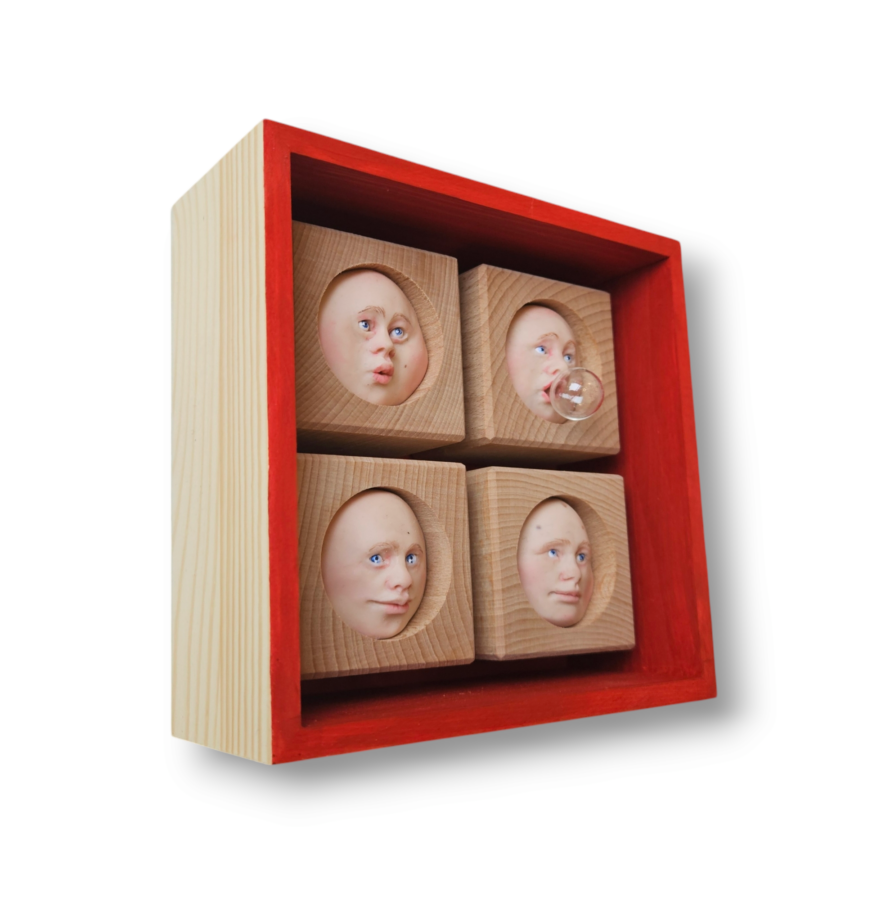 Kunst: Main quartet 1 van kunstenaar Saskia Hoeboer