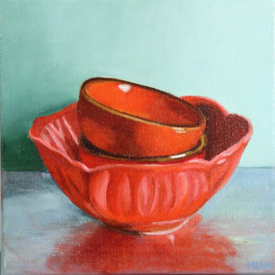 Kunst: Byon – Red Cups van kunstenaar Minke Buikema