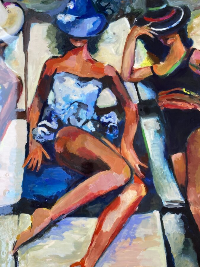 Kunst: Beach Babes van kunstenaar Gaïd Ombre