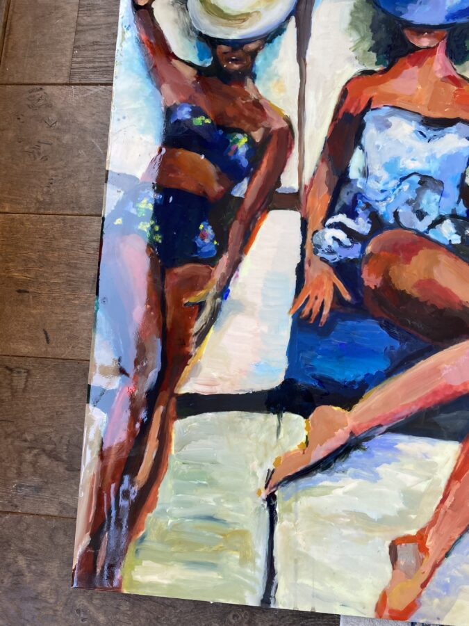 Kunst: Beach Babes van kunstenaar Gaïd Ombre