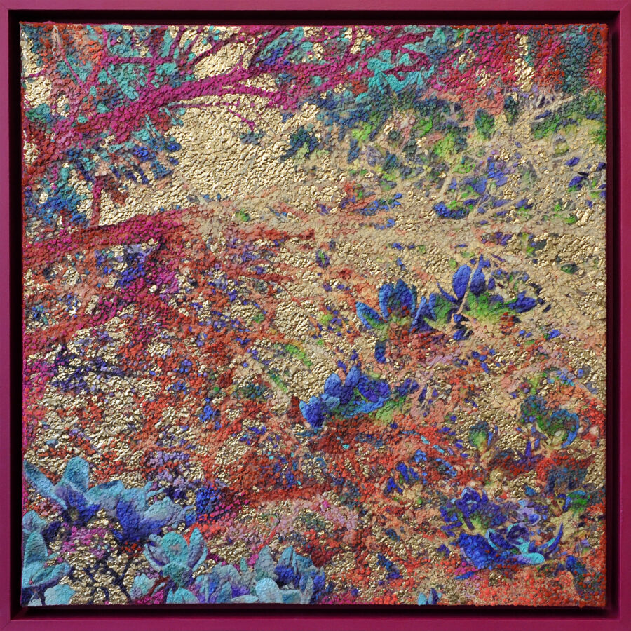 Kunst: Cobalt & Pink Golden Magnolias. van kunstenaar Karin Vermeer