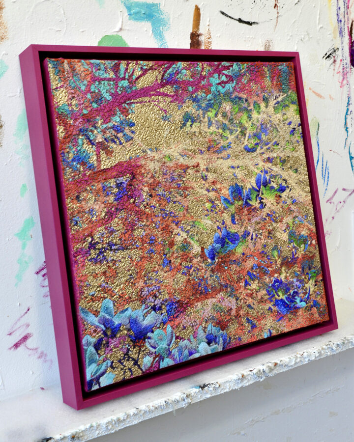 Kunst: Cobalt & Pink Golden Magnolias. van kunstenaar Karin Vermeer