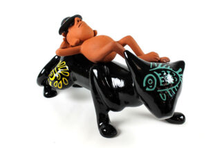 Kunst: Black jaguar relaxation van kunstenaar Margarita van der Velden Kunst: Black jaguar relaxation van kunstenaar Margarita van der Velden