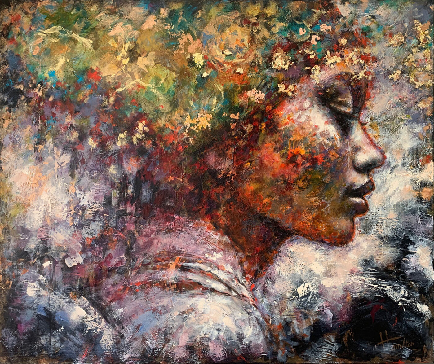 Kunst: Portrait of Zola van kunstenaar Evelyn Hamilton