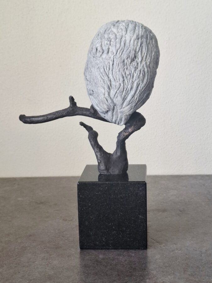 Kunst: Sneeuwuiltje op tak van kunstenaar Tina Lintvelt