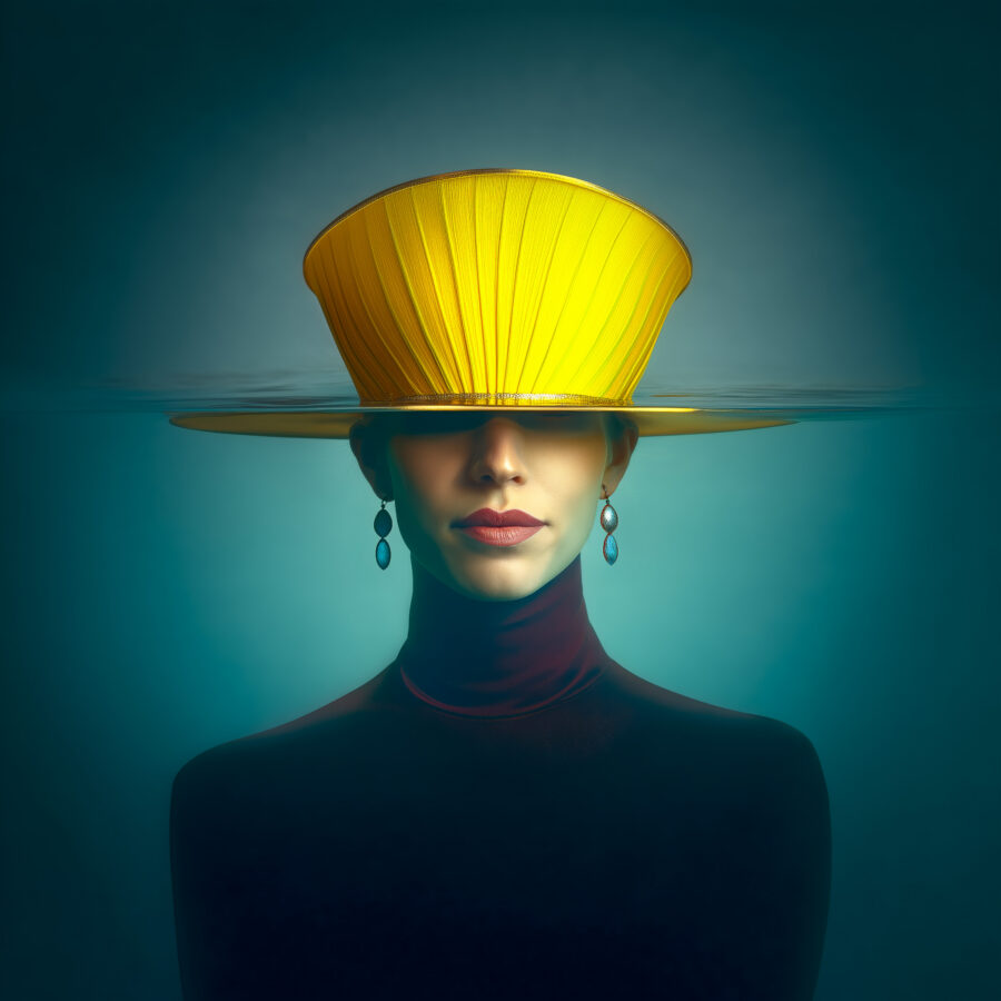Kunst: Yellow Lotus Hat 1 van kunstenaar Barend Houtsmuller