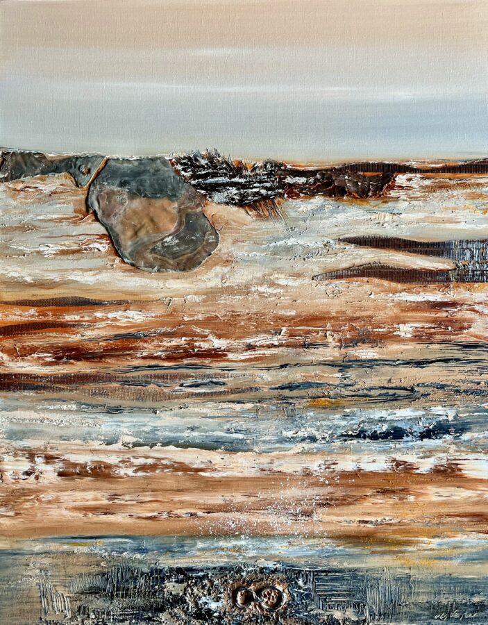 Kunst: Wad sunrise van kunstenaar Els Vegter
