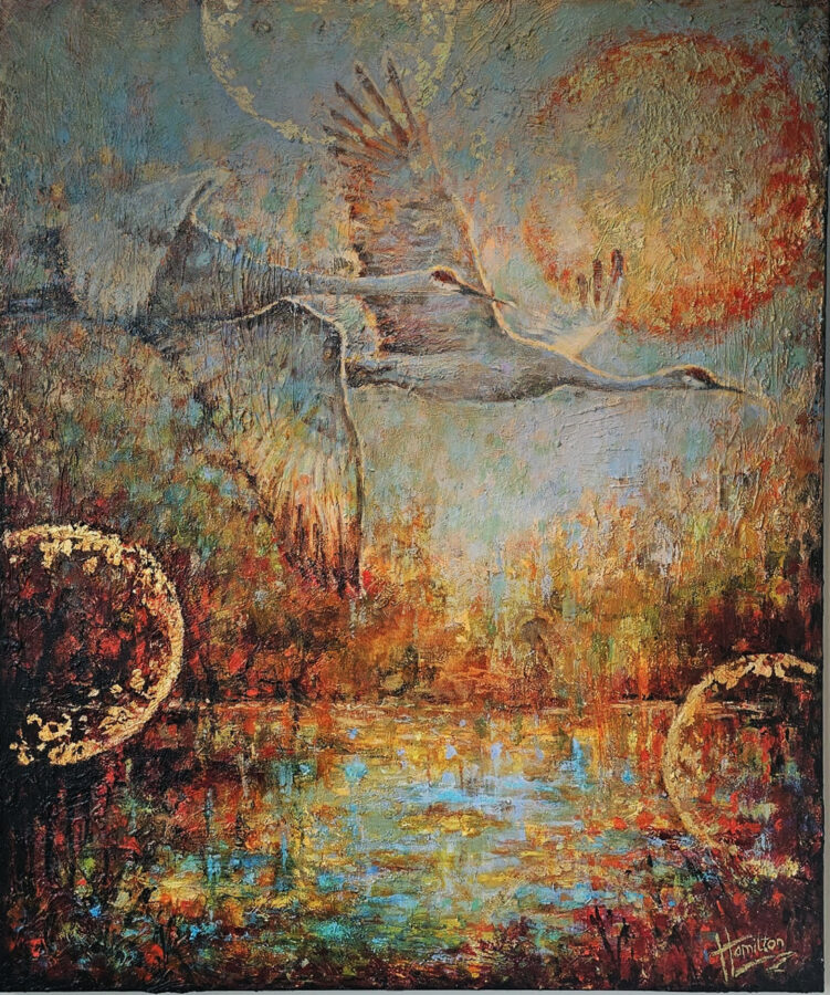 Kunst: Across the Silver Lake van kunstenaar Evelyn Hamilton