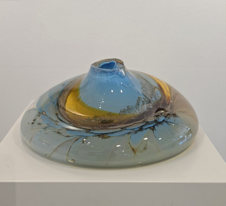 Kunst: Cnidarians Lightblue and Yellow van kunstenaar Fons Uytdehaag