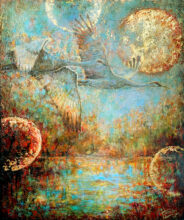 Kunst: Across the Silver Lake van kunstenaar Evelyn Hamilton