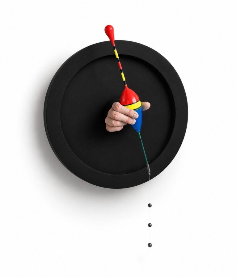 Kunst: Een zware dobber. van kunstenaar Saskia Hoeboer