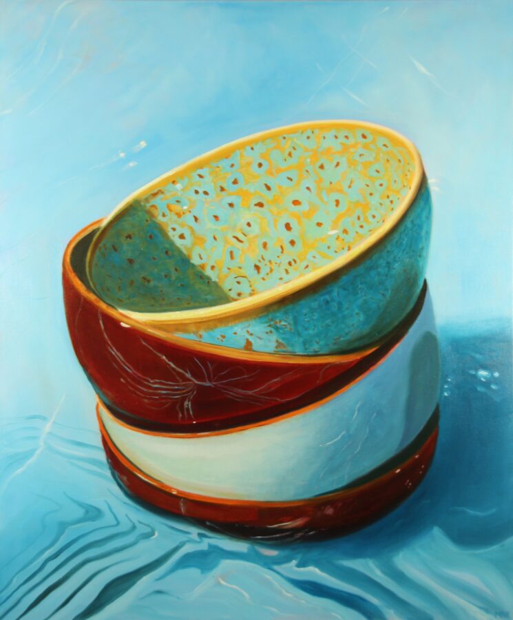 Kunst: Ondara – Bowls in morning light van kunstenaar Minke Buikema