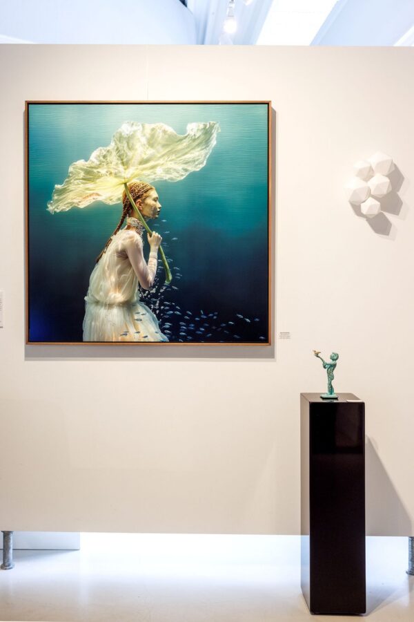 Kunst: Boy with bird van kunstenaar Babette Degraeve
