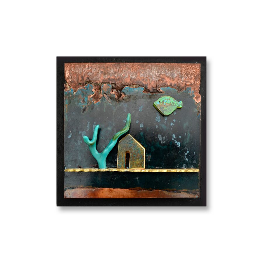 Kunst: house underwater van kunstenaar Greetje Sieders