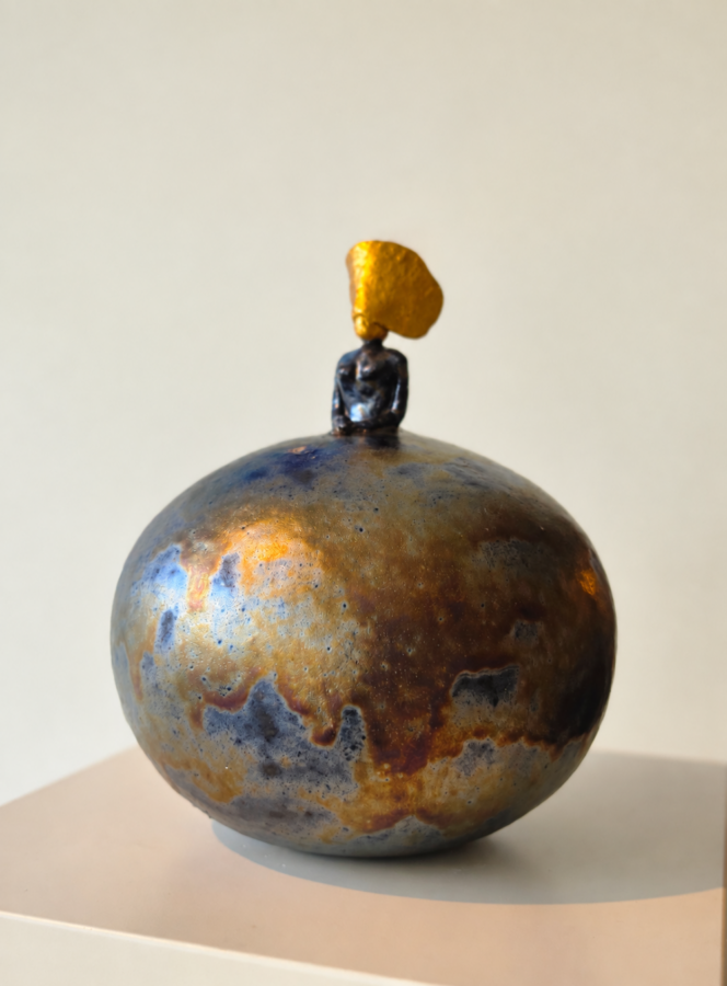 Kunst: Koningsvrouw Dark Gold van kunstenaar Jolanda Drukker Murray