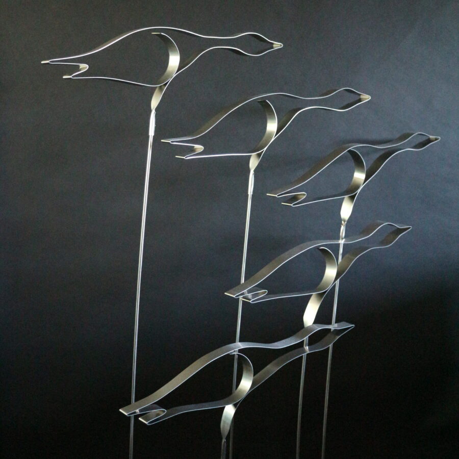 Kunst: Flock of Geese van kunstenaar Bert Verboon