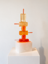Kunst: Ice Sculpture – Serie Orange Freeze – Solar Kiss van kunstenaar Lotte Kloppenburg