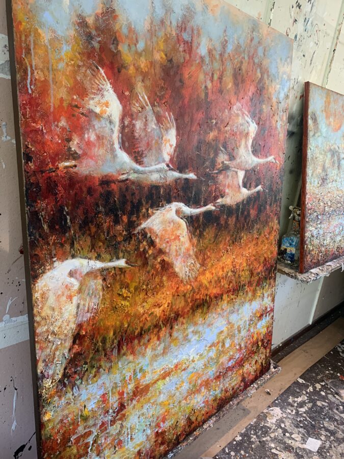 Kunst: On the way home van kunstenaar Evelyn Hamilton