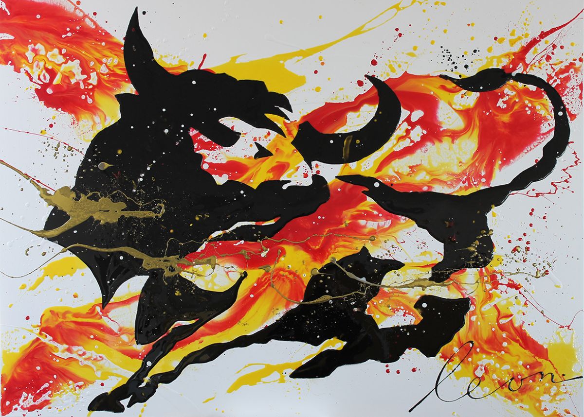 Kunst: Bull Fire van kunstenaar Leon Bosboom