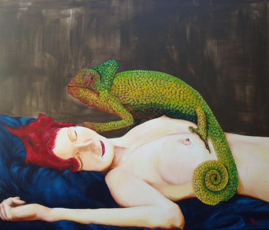 Kunst: Chameleon two van kunstenaar Tamara Sille