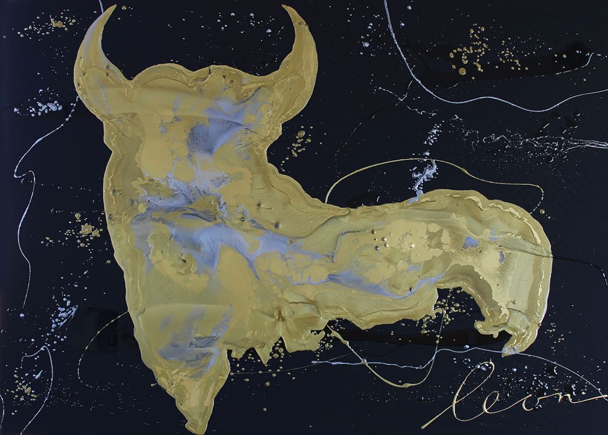 Kunst: Gold Bull van kunstenaar Leon Bosboom